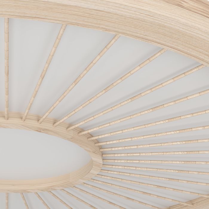 Carregue imagem no visualizador da galeriaCandeeiro de teto LED com painel branco e bambu DEHESA EGLO
