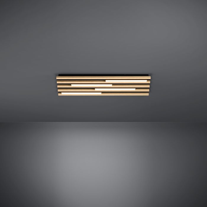 Load image into Gallery viewer, Plafon de Teto com LED e Madeira Natural MARREIRA EGLO
