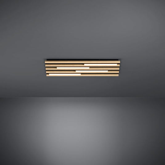 Plafon de Teto com LED e Madeira Natural MARREIRA EGLO