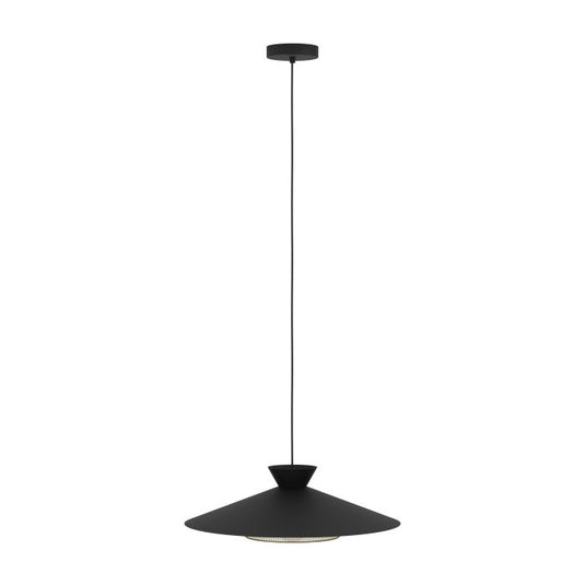Candeeiro de teto com abajur em metal preto e latão GRIZEDALE EGLO