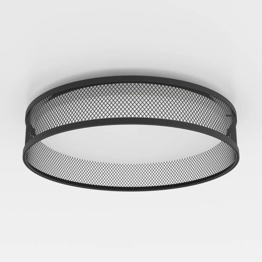 Candeeiro de teto LED com abajur metálico em rede preta LUPPINERIA EGLO