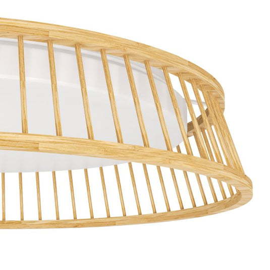Candeeiro de teto LED com moldura em bambu natural LUPPINERIA EGLO