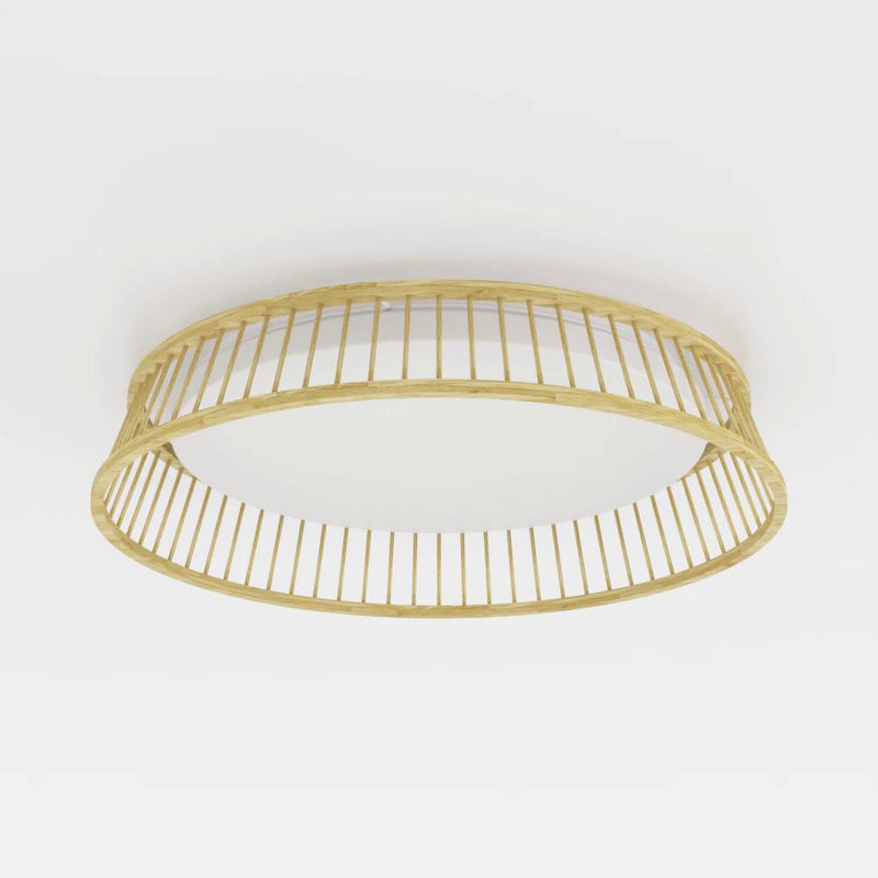 Load image into Gallery viewer, Candeeiro de teto LED com moldura em bambu natural LUPPINERIA EGLO
