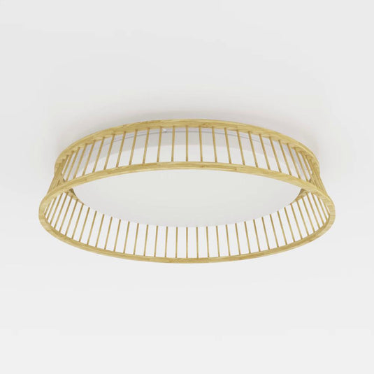 Candeeiro de teto LED com moldura em bambu natural LUPPINERIA EGLO