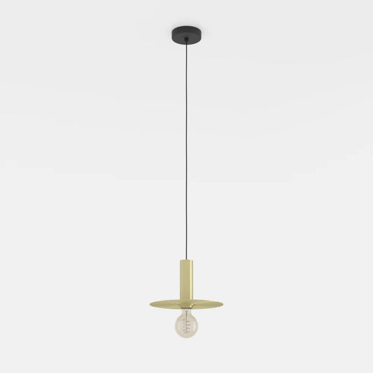 Candeeiro de teto disco metálico latão escovado ESCANDELL EGLO