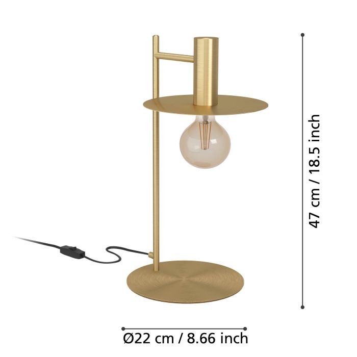 Load image into Gallery viewer, Candeeiro de Mesa em Latão Escovado ESCANDELL EGLO
