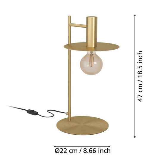 Candeeiro de Mesa em Latão Escovado ESCANDELL EGLO