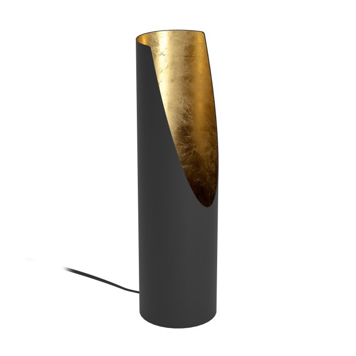 Load image into Gallery viewer, Candeeiro de Mesa LED com Corpo em Aço Preto e Folha de Ouro PREBONE EGLO
