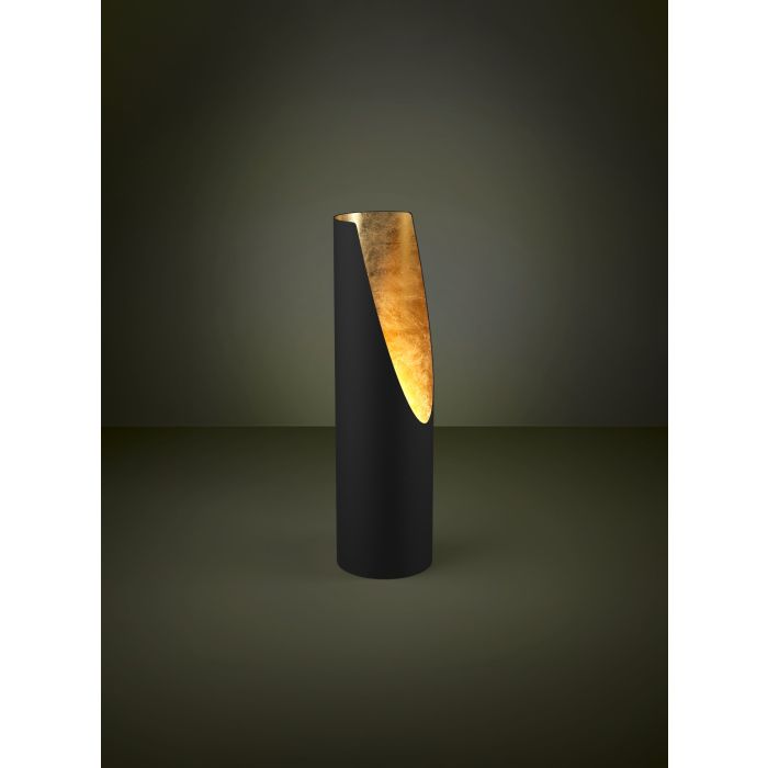 Load image into Gallery viewer, Candeeiro de Mesa LED com Corpo em Aço Preto e Folha de Ouro PREBONE EGLO
