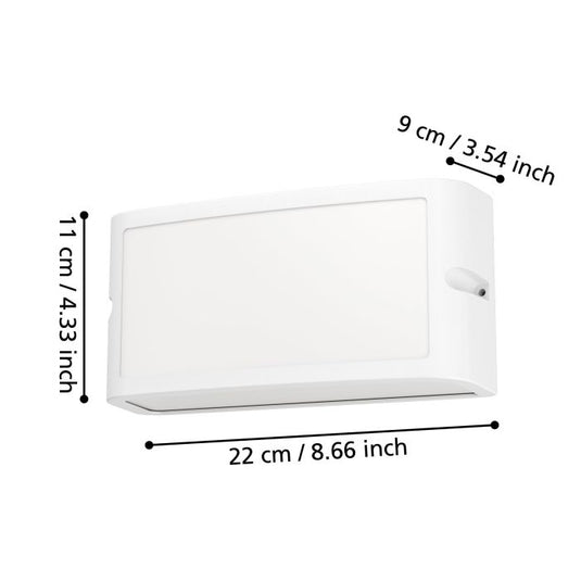 Aplique de Parede Exterior LED Branco CAMARDA EGLO