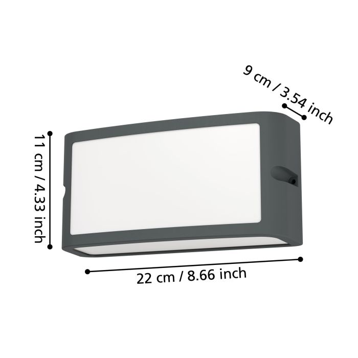Load image into Gallery viewer, Aplique de Parede Exterior LED Antracite CAMARDA EGLO
