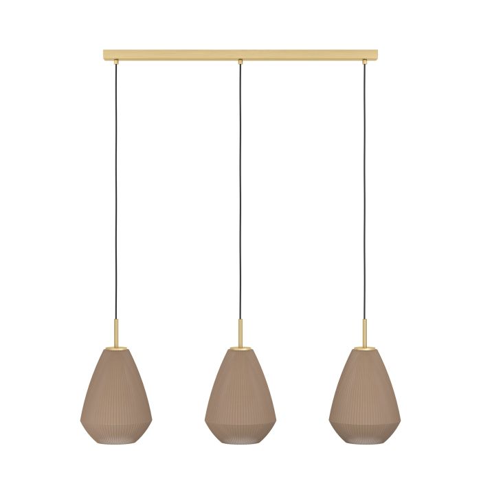Carregue imagem no visualizador da galeriaCandeeiro de teto com três abajures em vidro acetinado CAPRAROLA EGLO
