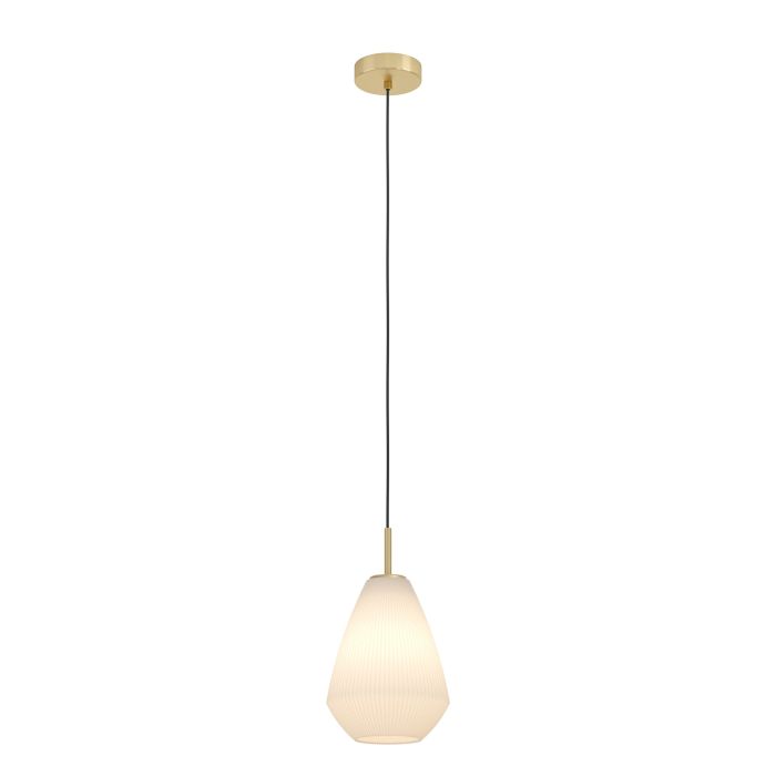 Carregue imagem no visualizador da galeriaCandeeiro de teto com abajur cónico em vidro acetinado CAPRAROLA EGLO
