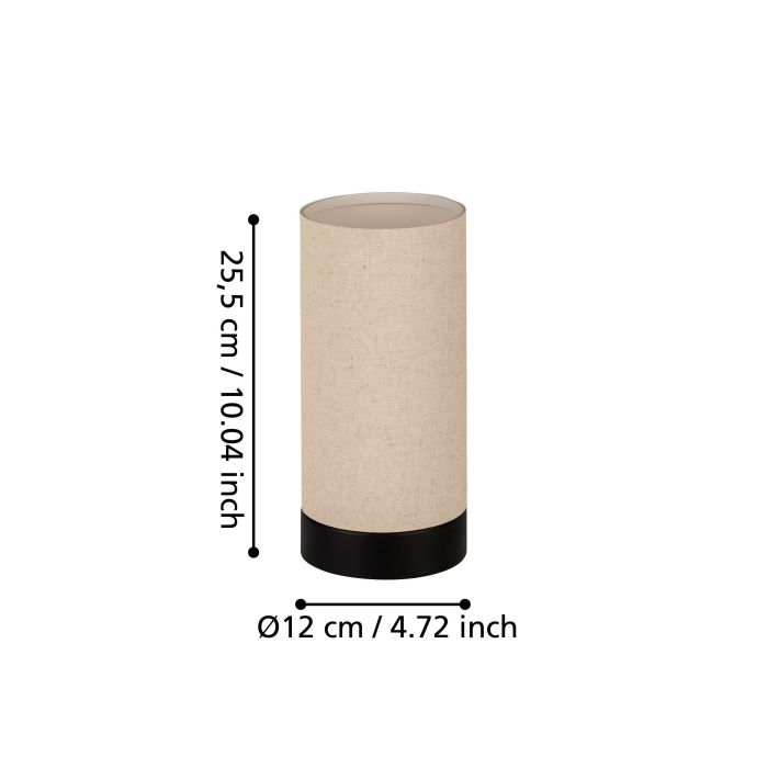 Cargue la imagen en el visor de la galería, Candeeiro de Mesa com Abat-jour de Linho Natural FENIGLIA EGLO
