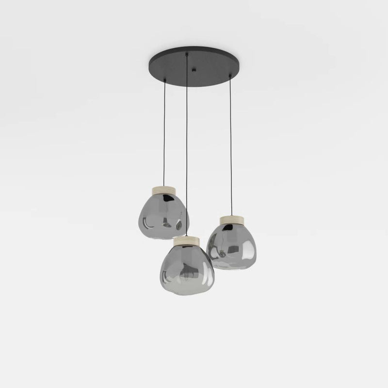 Carregue imagem no visualizador da galeriaCandeeiro de teto com vidro fumado e madeira MAGACELA EGLO
