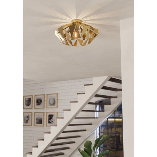 Candeeiro de teto em forma de diamante dourado CARLTON EGLO