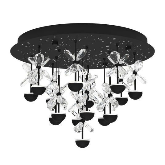 Candeeiro de teto em metal preto com vidro transparente PIANOPOLI 2 EGLO