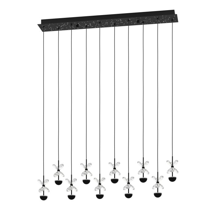 Load image into Gallery viewer, Candeeiro de teto com 10 LEDs e vidro decorativo PIANOPOLI 2 EGLO
