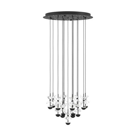 Candeeiro de teto com 15 elementos luminosos em vidro PIANOPOLI 2 EGLO