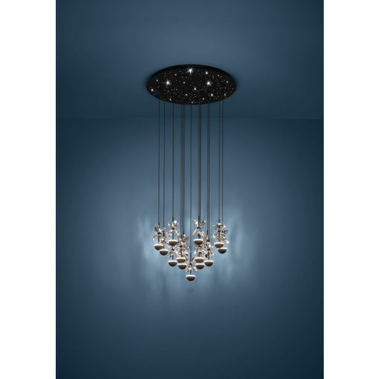 Candeeiro de teto com 15 elementos luminosos em vidro PIANOPOLI 2 EGLO