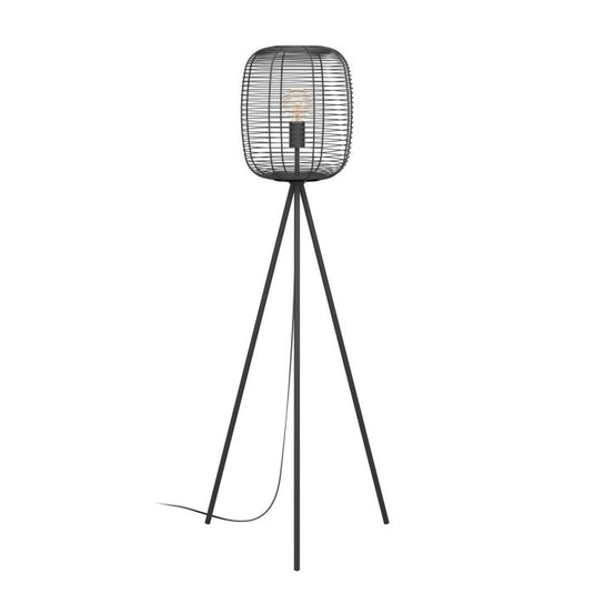 RINROE Candeeiro de Pé EGLO - Design Industrial com Efeito Luz e Sombra