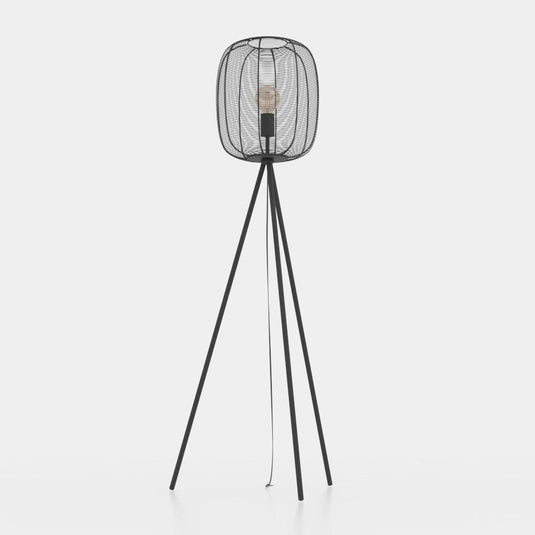 RINROE Candeeiro de Pé EGLO - Design Industrial com Efeito Luz e Sombra