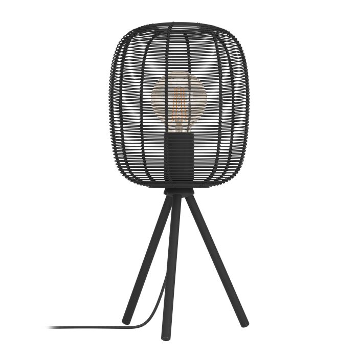 Load image into Gallery viewer, Candeeiro de Mesa com Abajur Cilíndrico e Design Industrial RINROE EGLO
