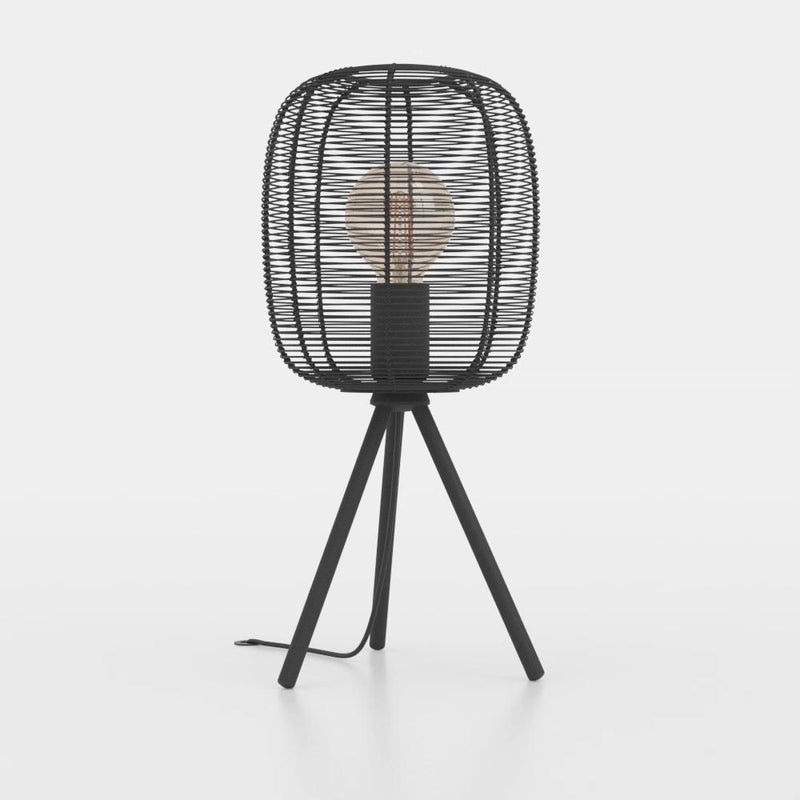 Load image into Gallery viewer, Candeeiro de Mesa com Abajur Cilíndrico e Design Industrial RINROE EGLO
