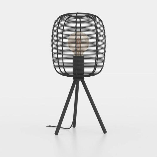 Candeeiro de Mesa com Abajur Cilíndrico e Design Industrial RINROE EGLO