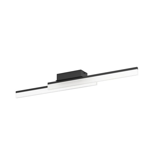Plafon LED de Teto Preto com Luz Branca Quente PALMITAL EGLO