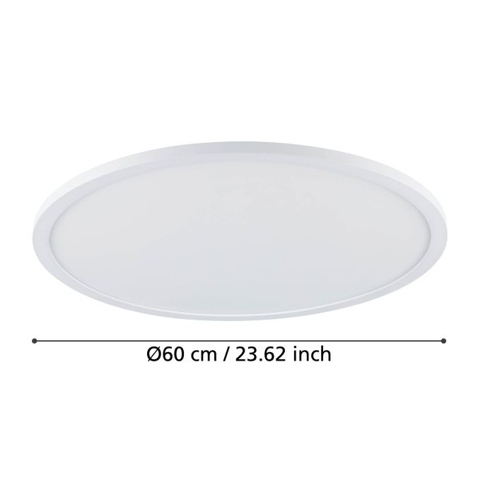 Carregue imagem no visualizador da galeriaCandeeiro de teto LED redondo branco SARSINA-Z EGLO
