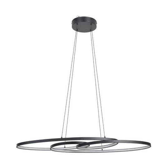 Candeeiro de teto elegante em alumínio e aço preto GIANELLA EGLO