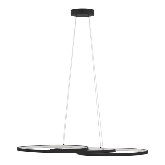 Candeeiro de teto elegante em alumínio e aço preto GIANELLA EGLO