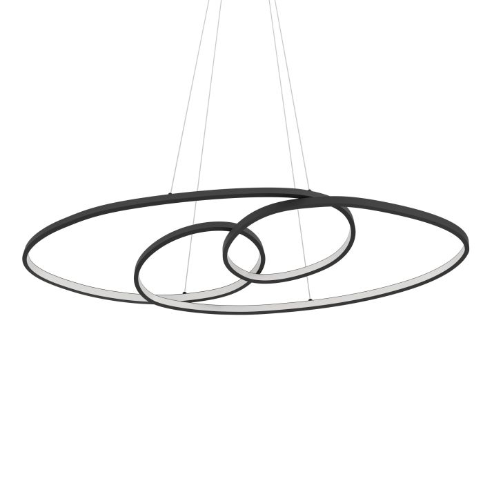 Chargez l'image dans la visionneuse de la galerie, Candeeiro de teto elegante em alumínio e aço preto GIANELLA EGLO
