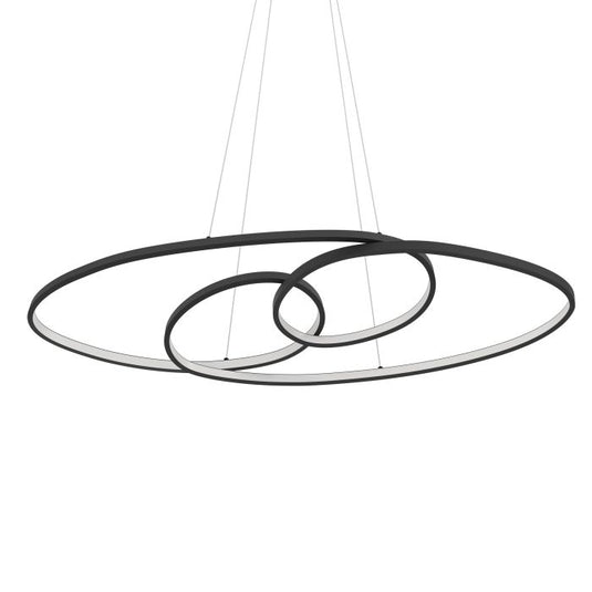 Candeeiro de teto elegante em alumínio e aço preto GIANELLA EGLO