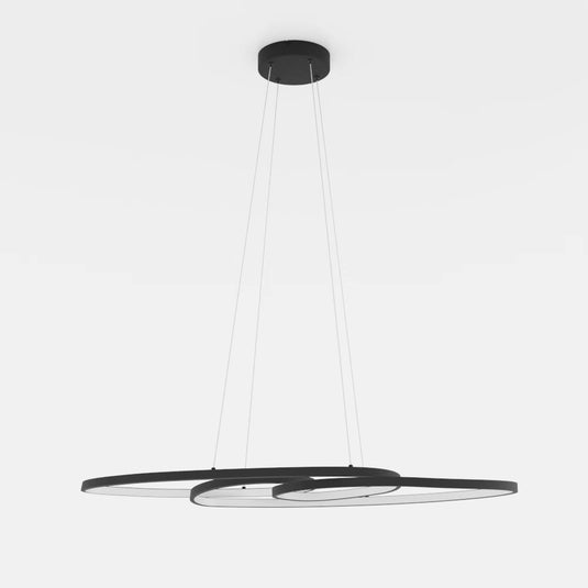 Candeeiro de teto elegante em alumínio e aço preto GIANELLA EGLO