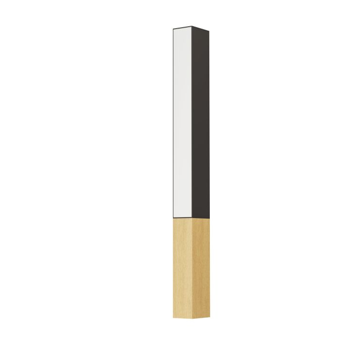 Load image into Gallery viewer, Aplique de Parede LED com Metal Preto e Base em Madeira TUDONS EGLO
