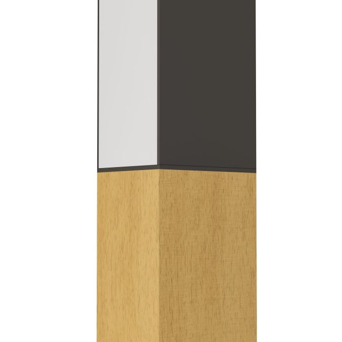 Load image into Gallery viewer, Aplique de Parede LED com Metal Preto e Base em Madeira TUDONS EGLO

