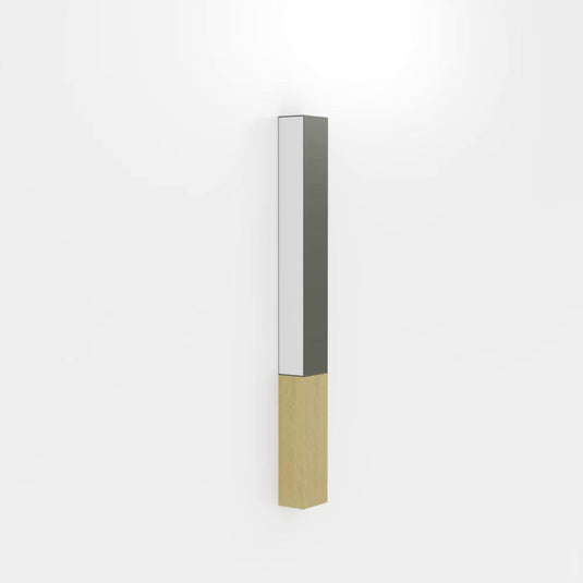 Aplique de Parede LED com Metal Preto e Base em Madeira TUDONS EGLO