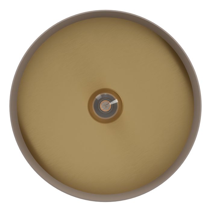 Load image into Gallery viewer, Candeeiro de teto com abajur redondo metal taupe DUAIA EGLO
