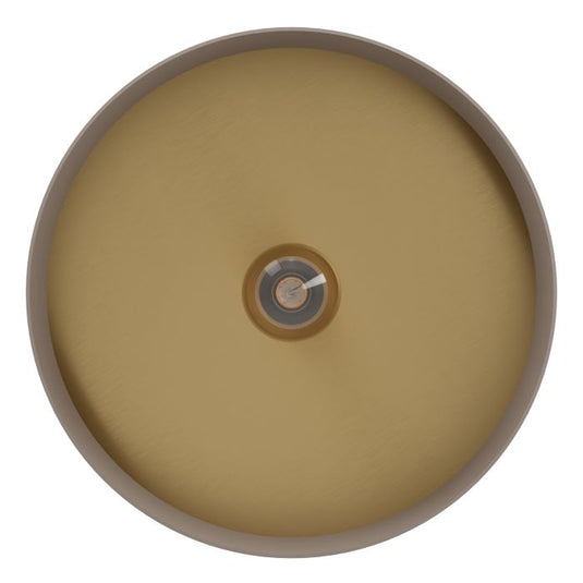 Candeeiro de teto com abajur redondo metal taupe DUAIA EGLO