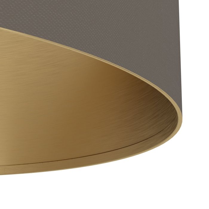 Load image into Gallery viewer, Candeeiro de Mesa com Abajur Cilíndrico Cappuccino SANTANDRIA EGLO
