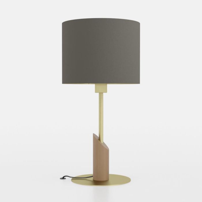 Load image into Gallery viewer, Candeeiro de Mesa com Abajur Cilíndrico Cappuccino SANTANDRIA EGLO
