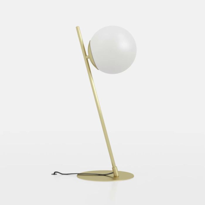 Chargez l'image dans la visionneuse de la galerie, Candeeiro de Mesa com Disco Metálico e Esfera de Vidro Opalino RONDO 4 EGLO
