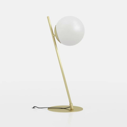 Candeeiro de Mesa com Disco Metálico e Esfera de Vidro Opalino RONDO 4 EGLO