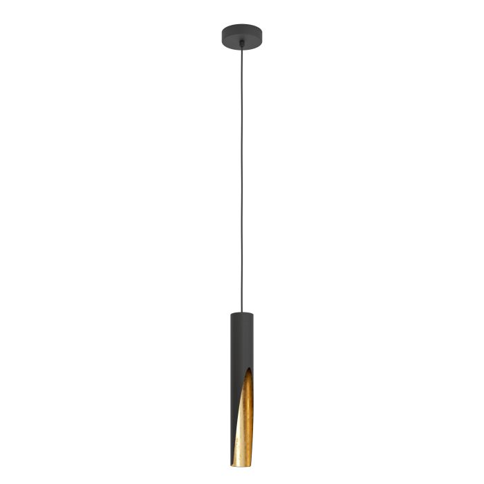 Load image into Gallery viewer, BARBOTTO Candeeiro de teto LED metálico preto e dourado elegante
