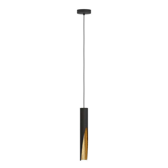 Load image into Gallery viewer, BARBOTTO Candeeiro de teto LED metálico preto e dourado elegante
