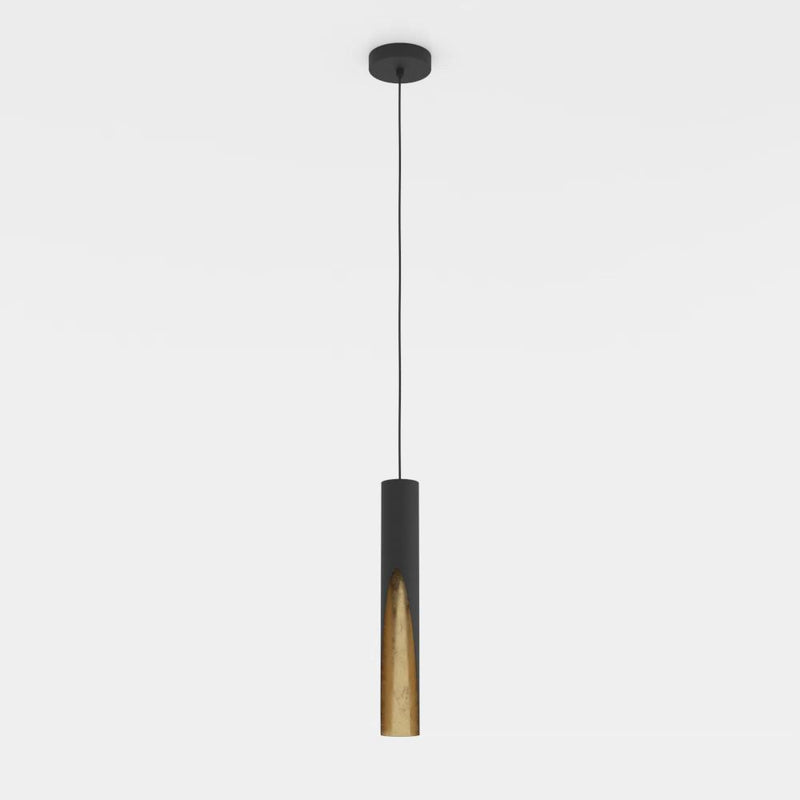 Load image into Gallery viewer, BARBOTTO Candeeiro de teto LED metálico preto e dourado elegante
