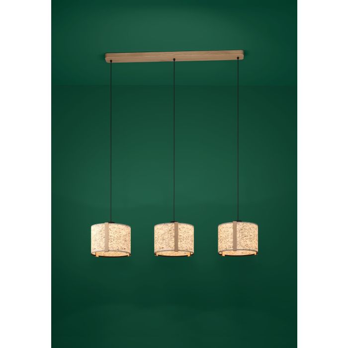 Carregue imagem no visualizador da galeriaCandeeiro de teto sustentável com três abajures HONTONGAS EGLO
