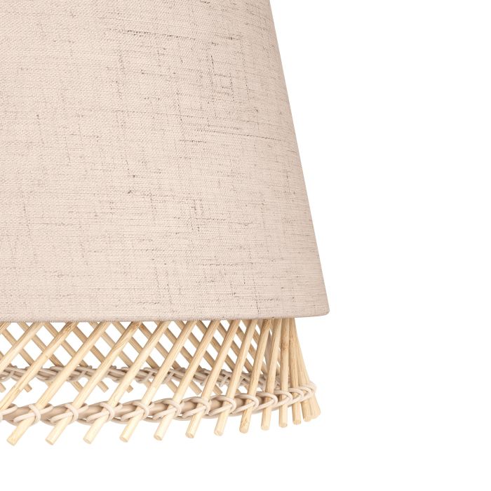Load image into Gallery viewer, Candeeiro de mesa com abajures em linho e bambu TABLEY EGLO
